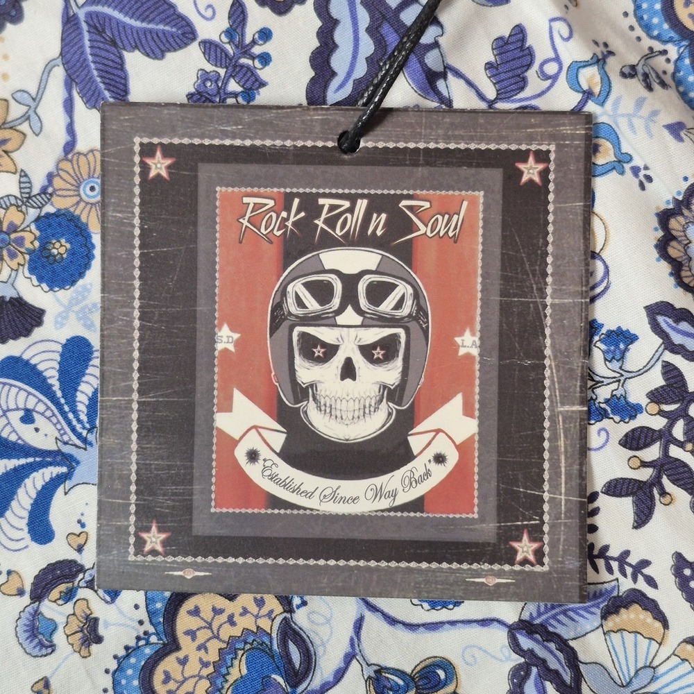 Rock Roll n Soul Mens XL Floral Paisley Shirt Blue Western Button Up Cowboy NWT - Picture 5 of 7